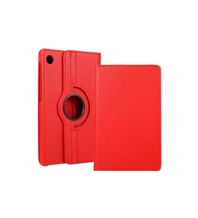 Lenovo Tab M10 Plus TB-125F - TB-128F 3. Jenerasyon Uyumlu Zore Dönebilen Standlı Kılıf (Kırmızı)