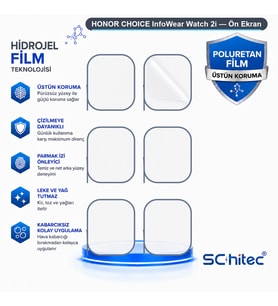 SChitec HONOR CHOICE InfoWear Watch 2i Uyumlu Ön Yüzey Nano Şeffaf Hidrojel Ekran Koruyucu