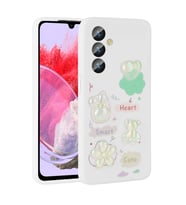 Samsung Galaxy M34 5G Uyumlu Kılıf Kabartma Figürlü Parlak Zore Toys Silikon Kapak