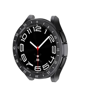 Vendas Samsung Galaxy Watch 6 Classic 43mm Uyumlu Gard-29 Sert PC Kasa ve Ekran Koruyucu (Siyah)