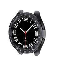Vendas Samsung Galaxy Watch 6 Classic 43mm Uyumlu Gard-29 Sert PC Kasa ve Ekran Koruyucu (Siyah)