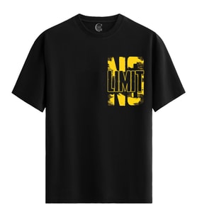 No Limit - %100 Pamuklu Erkek Siyah Tişört - Premium Quality (Beyaz)
