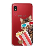 PrintiFy Samsung Galaxy A2 Core ile Uyumlu Kedi 1 Kamera Korumalı Şeffaf Kılıf