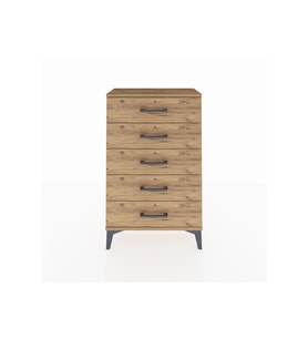 Arges Komodin 5 Çekmeceli 60x30x96 Çam-Çam