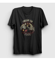 Presmono Unisex Siyah Dream On Aerosmith T-Shirt 349330tt
