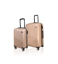 Polo&Sky Elmas Model Gold Renk 2'li Valiz Seti (Küçük+Büyük)