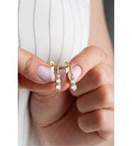 925 Ayar Gold Sallantılı Gümüş Küpe