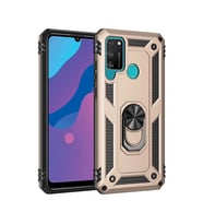 Huawei Y6p Kılıf Sofya Yüzüklü Silikon Kapak - Gold