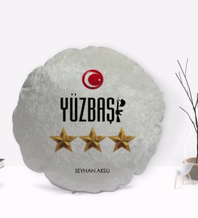 BK Gift Kişiye Özel İsimli Yüzbaşı Tasarımlı Dekoratif Kırlent Yastık-1