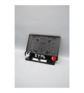 Kurt - Türk - Bayrak 3D Kabartmalı Pleksi Motor Plakalık