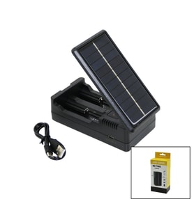 LI-ION CHARGER MS-TYN82 SOLAR - GÜNEŞ ENERJİLİ 2Lİ PİL ŞARJ ALETİ 1200mA (5343)