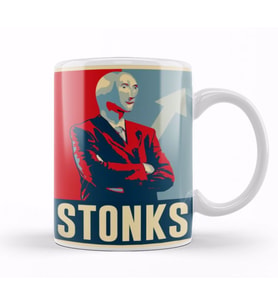 Stonks Wall Street Bets Kupa Bardak Porselen