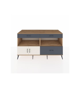 Kronos Konsol 2 Raflı 3 Çekmeceli 2 Kapaklı 176x59x99 Çam-Aytaşı/Antrasit