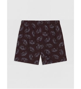 LCW Young Kahverengi Stitch Baskılı Kadın Şort Pijama Altı