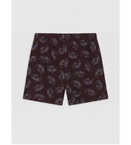 LCW Young Kahverengi Stitch Baskılı Kadın Şort Pijama Altı