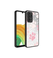 Samsung Galaxy A73 Uyumlu Kılıf Aynalı Desenli Kamera Korumalı Parlak Zore Mirror Kapak (Pati Desenli)