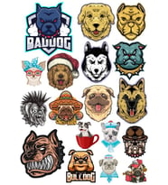 Köpekl Bulldog Sticker Set 13 Parça Telefon, Tablet, Defter, Laptop Sticker