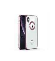 Oppo A55 Kılıf Logo Yeri Açık Kamera Lens Korumalı Renkli Kenarlı Şeffaf Silikon (Siyah)