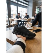 Enoch Erkek X Logolu File Detaylı Ortopedik Yürüyüş ve Koşu Ayakkabısı Sneaker