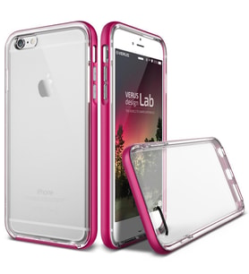 Verus iPhone 6 Plus/6S Plus ile Uyumlu Crystal Bumper Kılıf Hot Pink (Pembe)