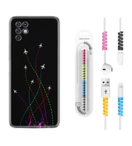INFINIX Note 11 Pro Note 10 Hot 9 Play Kılıf Kablo Koruma Spiral Silikon Line Planet 1736
