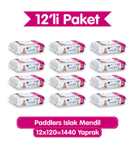 Paddlers Islak Mendil 1440 Yaprak (12x120) – Koli, Toplu Alım