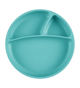 Porsiyon Vakum Tabanlı Silikon Tabak Aqua Green
