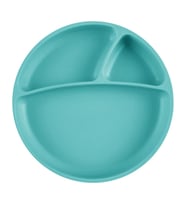 Porsiyon Vakum Tabanlı Silikon Tabak Aqua Green