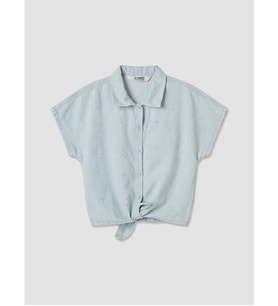 LCW Kids İndigo Taşlı Kız Çocuk Jean Gömlek