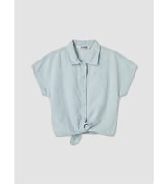 LCW Kids İndigo Taşlı Kız Çocuk Jean Gömlek