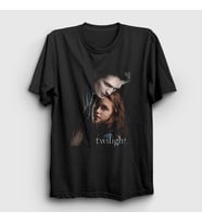 Presmono Unisex Siyah Edward Bella Twilight T-Shirt 310967tt