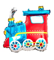 Mavi Tren Şekilli Folyo Balon 1 Adet