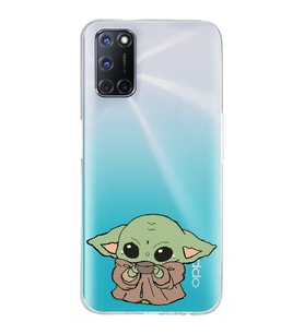 Oppo A52/A72/A92 Uyumlu Baby Yoda Tasarımlı Şeffaf Telefon Kılıfı