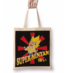 Super Minion Minyan Bez Çanta Uzun Saplı
