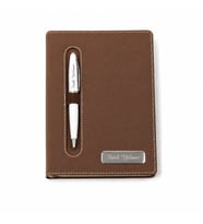 İsme Özel Kumaş Desenli Defter ve Tükenmez Kalem Seti