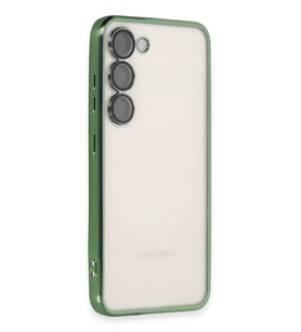 Newface Samsung Galaxy S23 Kılıf Razer Lensli Silikon - Yeşil