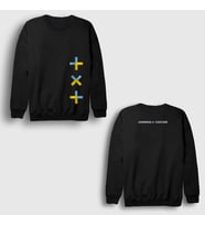 Presmono Unisex Siyah Logo Tomorrow X Together Txt Sırt Baskılı Sweatshirt 532971tt