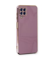 Samsung Galaxy A22 Kılıf Volet Silikon - Mor