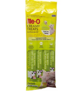 Me-O CreamyTreats Ton Balığı Keçi Sütlü Jel Mama 15gr x 4