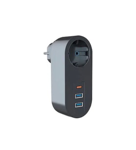 Tekli Akım Korumalı 2 Adet USB 1 Adet Type-C Girişli Priz 3400