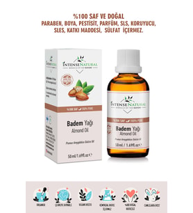 Badem Yağı Tatlı Soğuk Sıkım 50 ml %100 Saf Ve Doğal Sweet Almond Oil