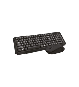 Kablosuz Klavye Mouse Seti 2.4GHz Wireless Combo Q Klavye Siyah