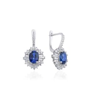 4.55 Karat Safir Pırlanta Küpe