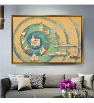 Altın Çerçeveli dekoratif tablo a393 (Gold)
