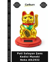 Özel Üretim Dekoratif Hediyelik Pati Salayan Şans Kedisi ( Maneki Neko ) Alk2932