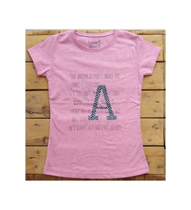 Canix Kids World You Taşlı Kısa Kollu Kız Çocuk T-Shirt 9-12 Yaş Somon (Pembe)