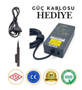 Microsoft 6NL-00001 ile Uyumlu Notebook Adaptör Şarj Cihazı (Siyah)