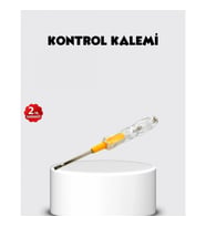 Mey İthalat® Neon Lambalı Elektrik Kontrol Kalemi Nikel Kaplama 110-220V