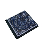 Mısırlı Eşarpları Büyük Boy Etnik Desenli Eşarp 120x120 cm (Lacivert)