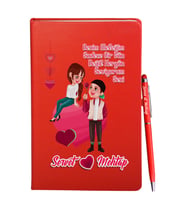 Sevgililer Gününe Özel Kırmızı Defter Kalem Hediye Seti 33